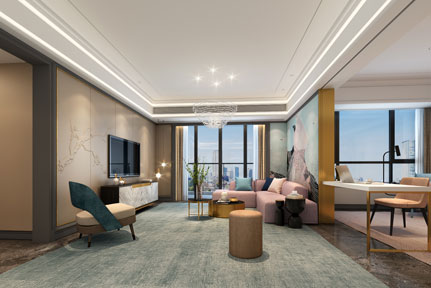 金裕星河丹堤样板房室内效果图设计